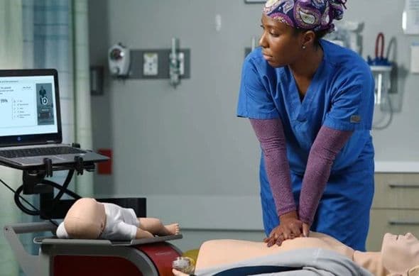 Medical personnel doing training